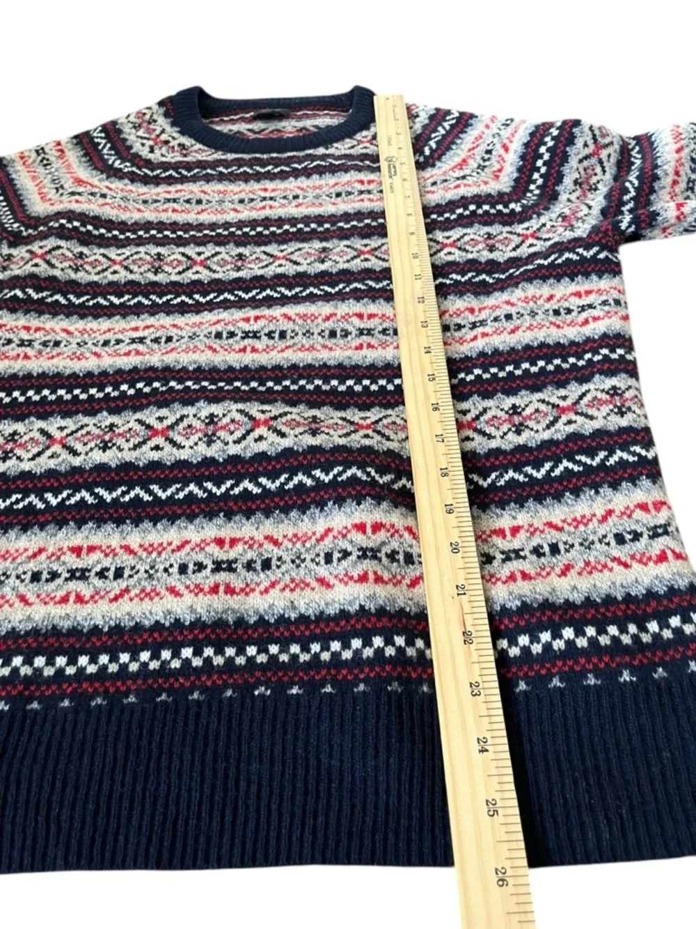 J.Crew 100% Lambswool Fair Isle Nordic Crewneck Sweater - Medium